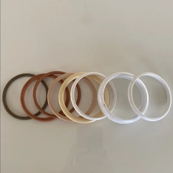 28x vintage plastic bracelets 80s 90s retro rainbow bangles - Picture 9 of 9